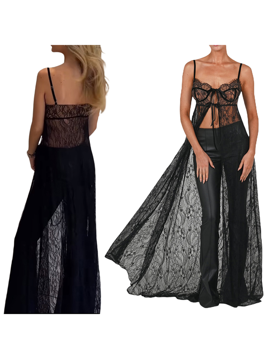 Women Lace Floral See Through  - Kimono Sheer Floral のレビューと価格