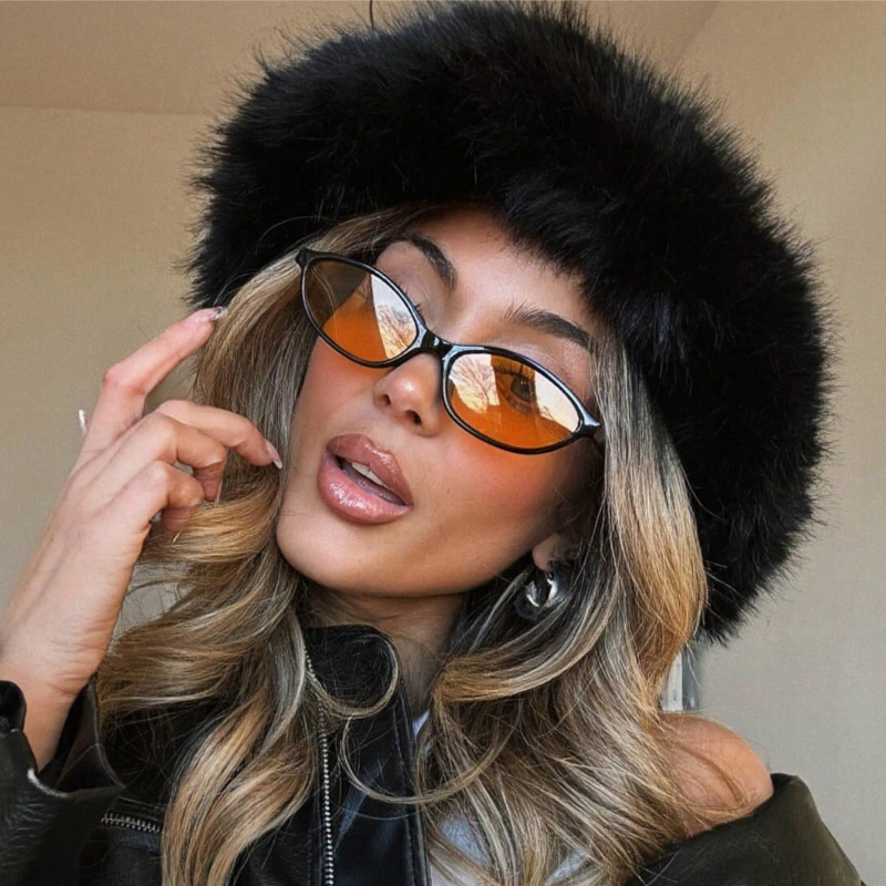 Retro Oval Frame Sunglasses Fa - Sunglasses Cat Eye のレビューと価格