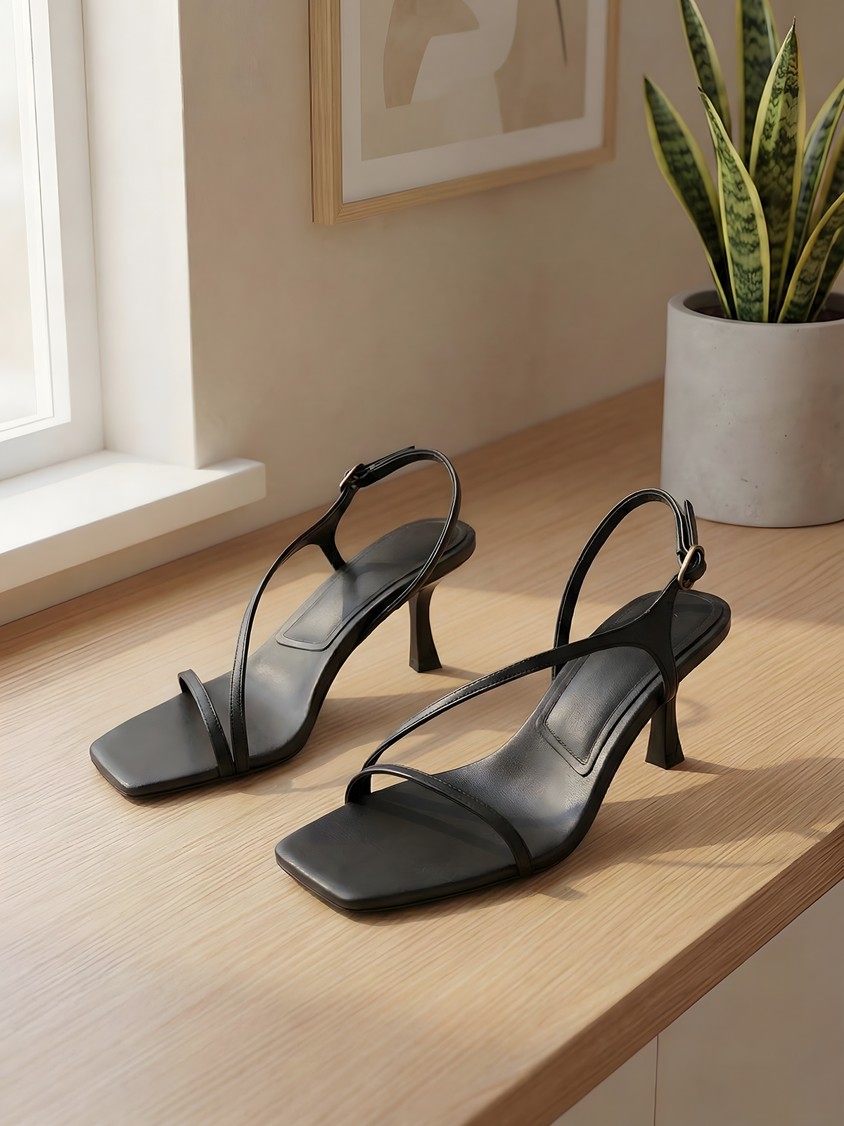 Elegant Genuine Leather Strapp - Sandal Strappy Heeled のレビューと価格
