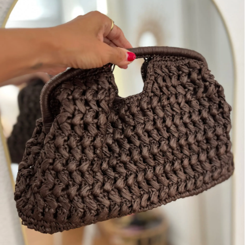 Popular Russian Woven Clutch H - Crochet Bag Raffia のレビューと価格
