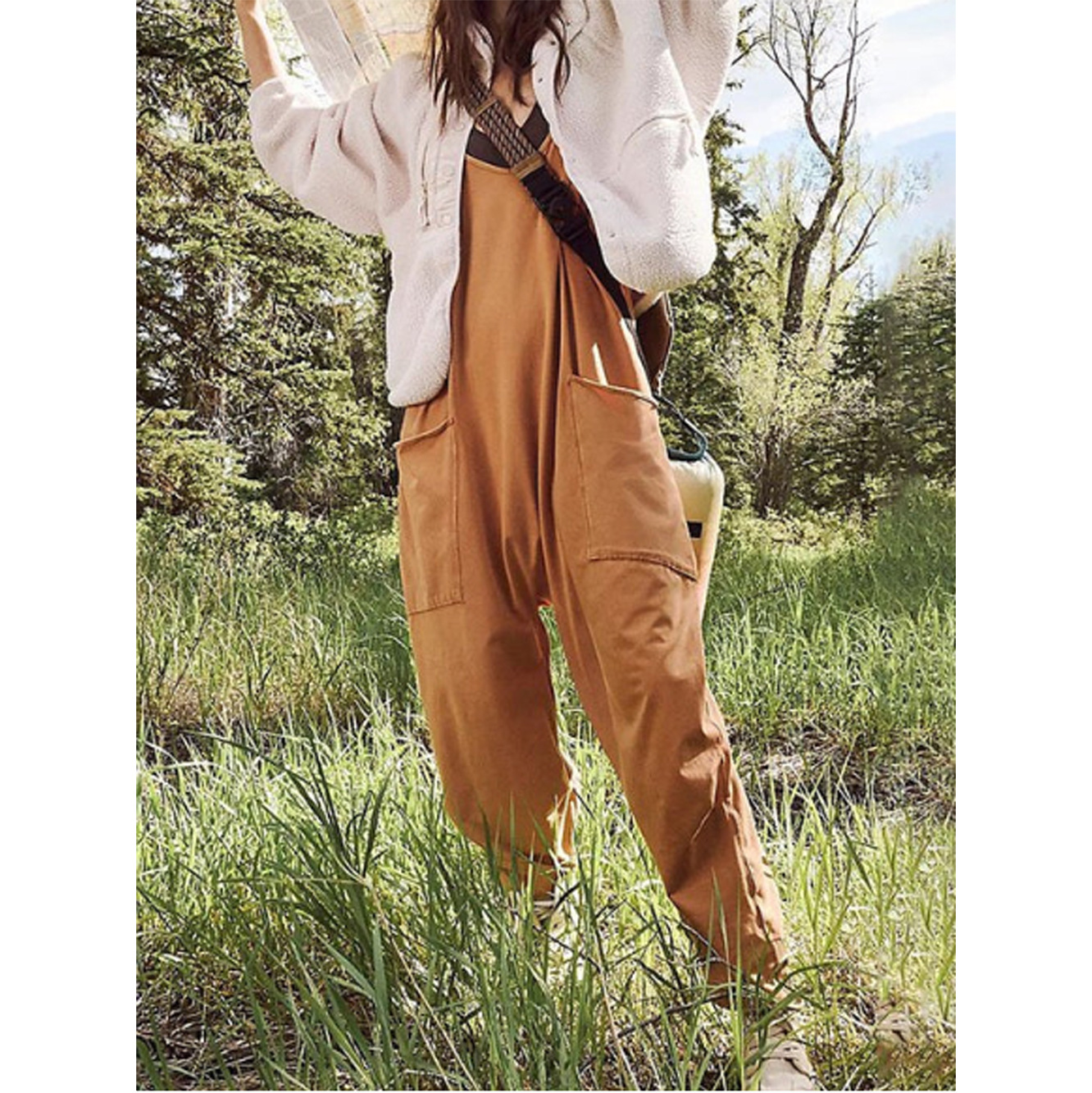 Loose Summer Jumpsuit Casual   - Jumpsuit Linen Relaxed のレビューと価格