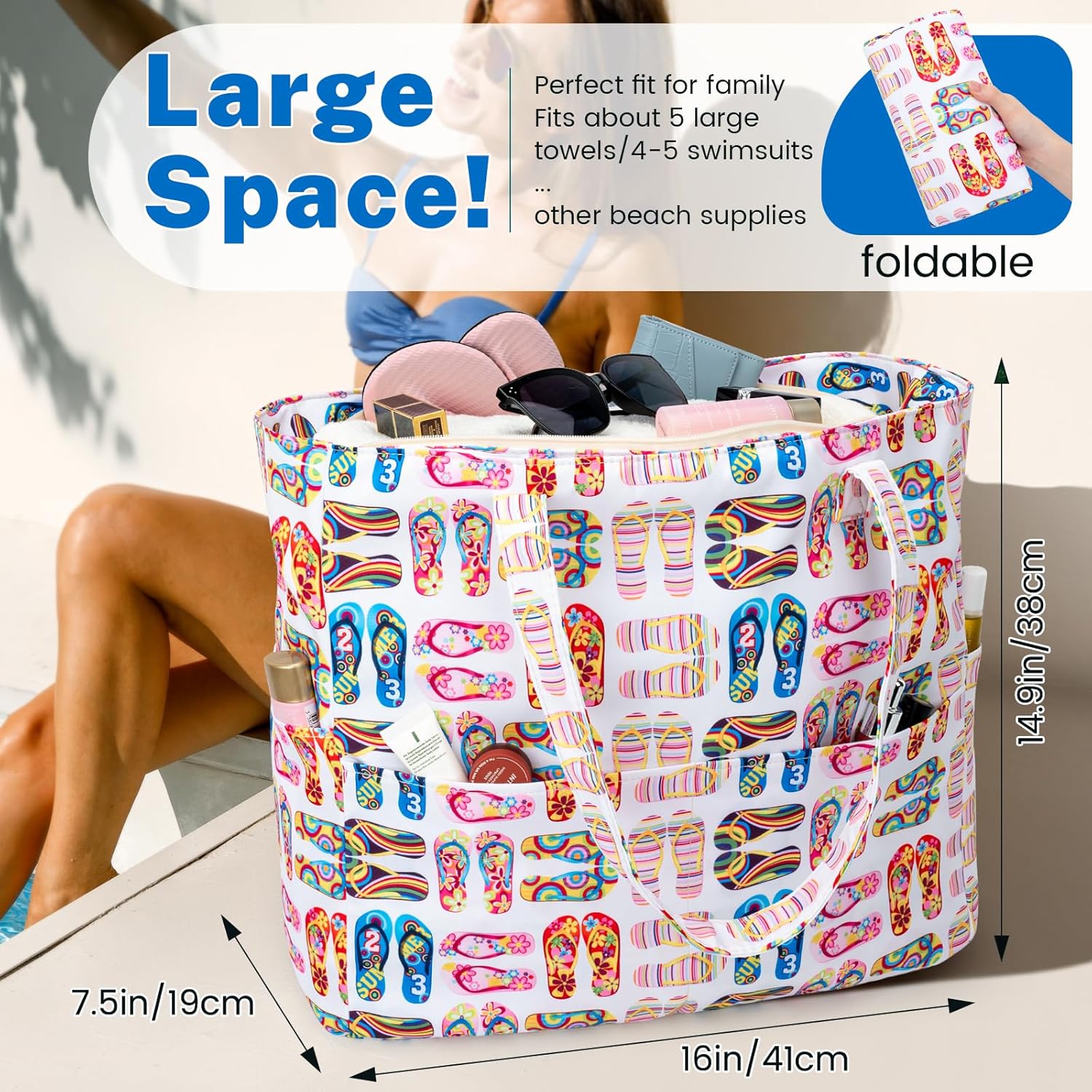 Beach Bag for Women, Hobo Pool - Tote Bag Beach のレビューと価格