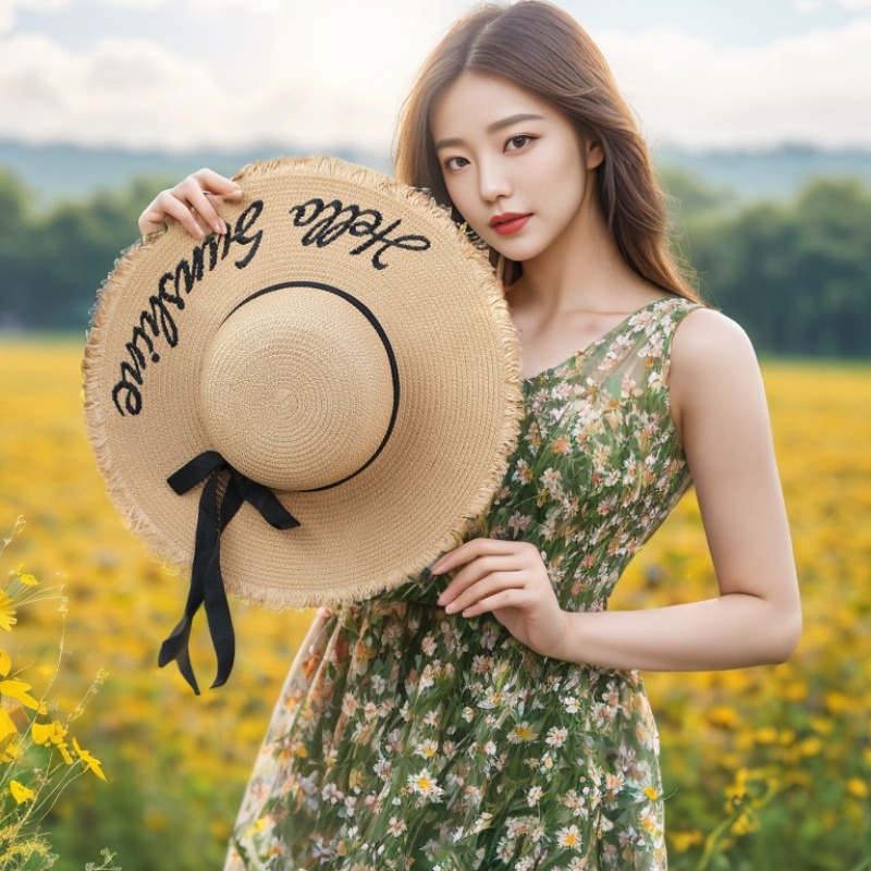 1pc Summer Floppy Beach Hats f - Hat Floppy Wide のレビューと価格