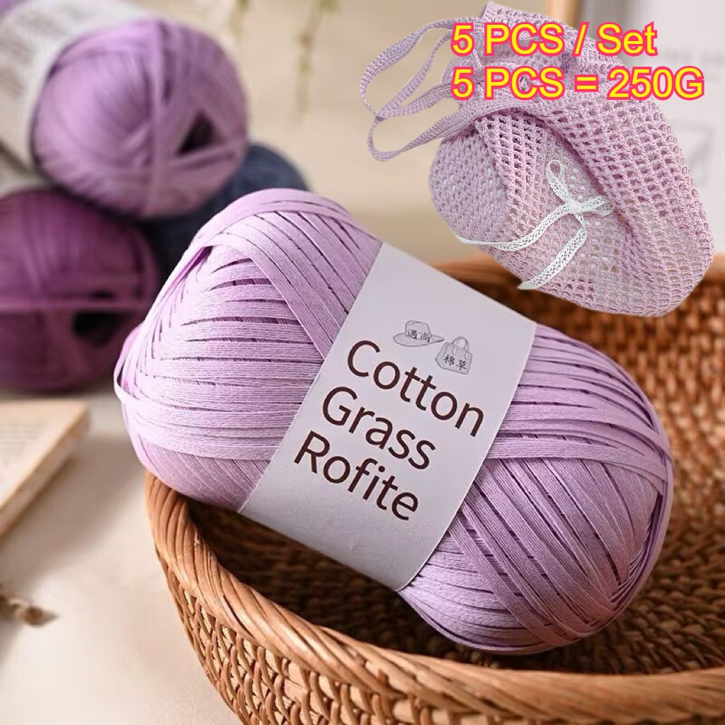5PCS 250g Raffia Paper Rope Kn - Crochet Bag Raffia のレビューと価格