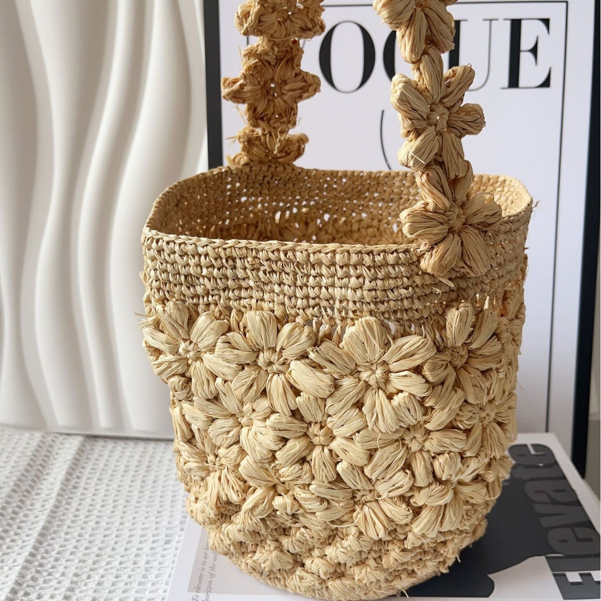 Women Summer Raffia Woven Buck - Crochet Bag Raffia のレビューと価格