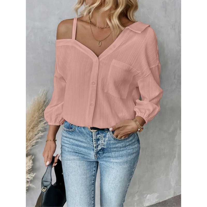 Plus Size1XL-5XL Women Blouses - Blouse Off Shoulder のレビューと価格