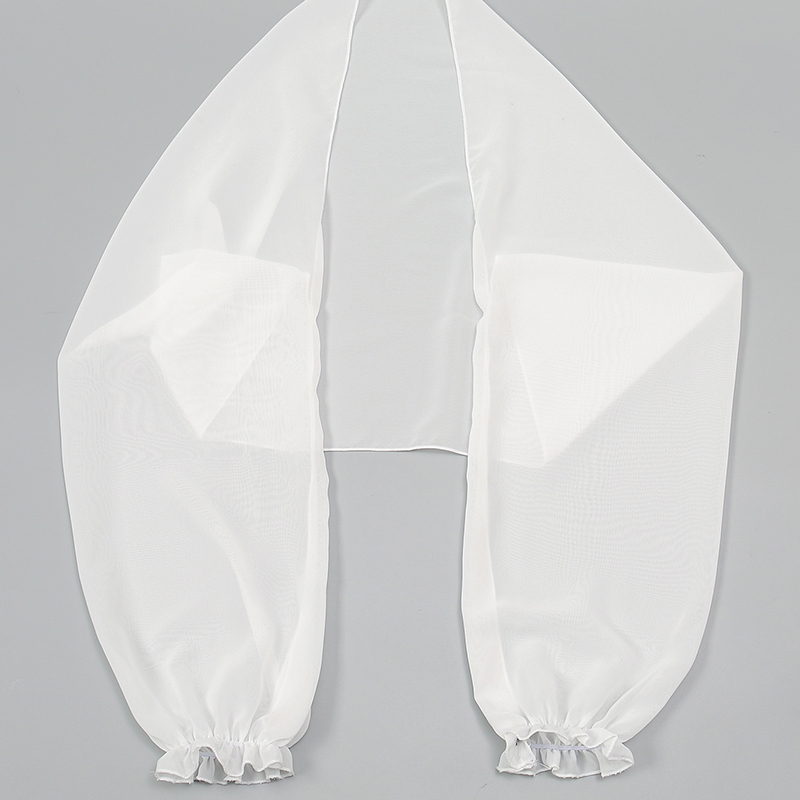 Solid Color Chiffon Shawl Summ - Blouse Off Shoulder のレビューと価格