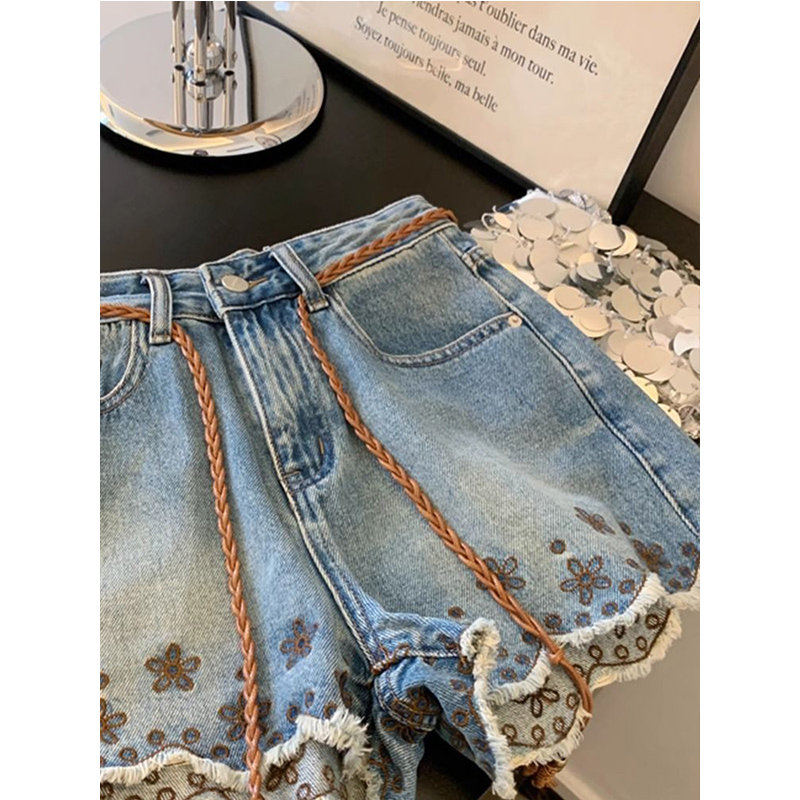 Breathable Vintage Denim Short - Shorts Denim Frayed のレビューと価格