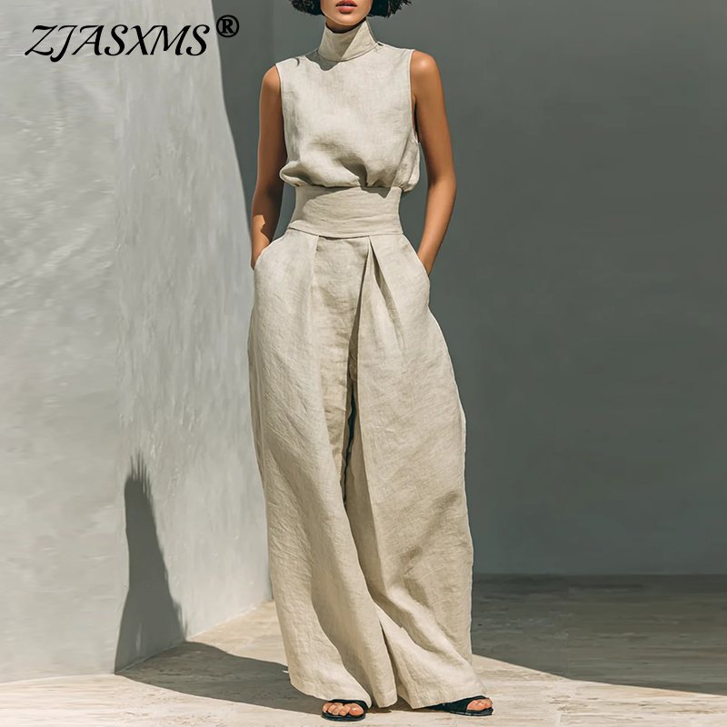 Vintage Solid Cotton Linen Sui - Linen Pant Wide のレビューと価格