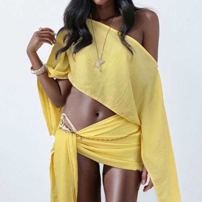 Women Two Pieces Sets Summer C - Crop Top Crochet のレビューと価格