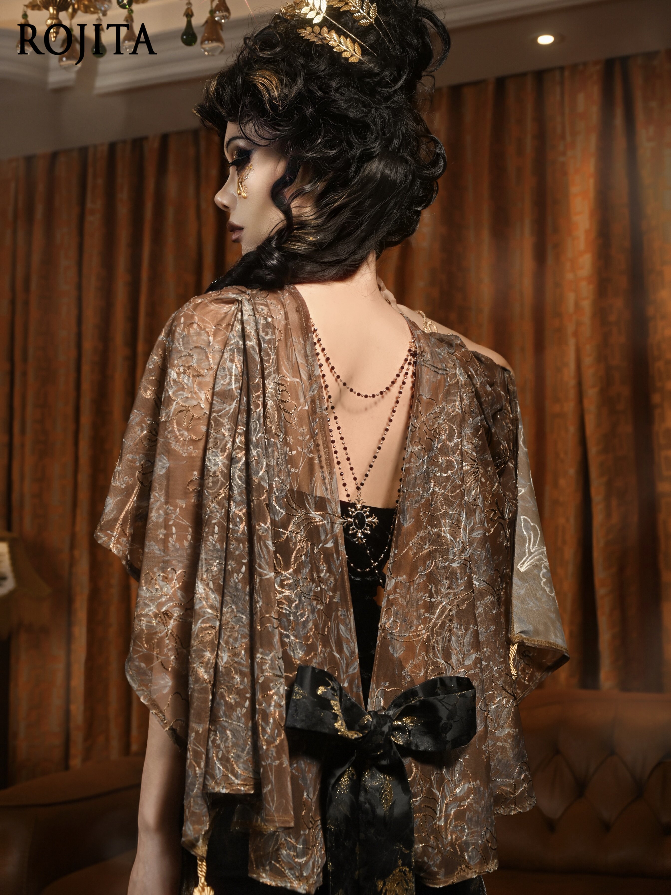 Brown Floral Sheer Kimono Cove - Kimono Sheer Floral のレビューと価格