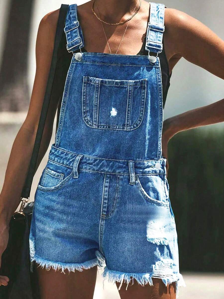 Womens White Distressed Denim  - Shorts Denim Frayed のレビューと価格