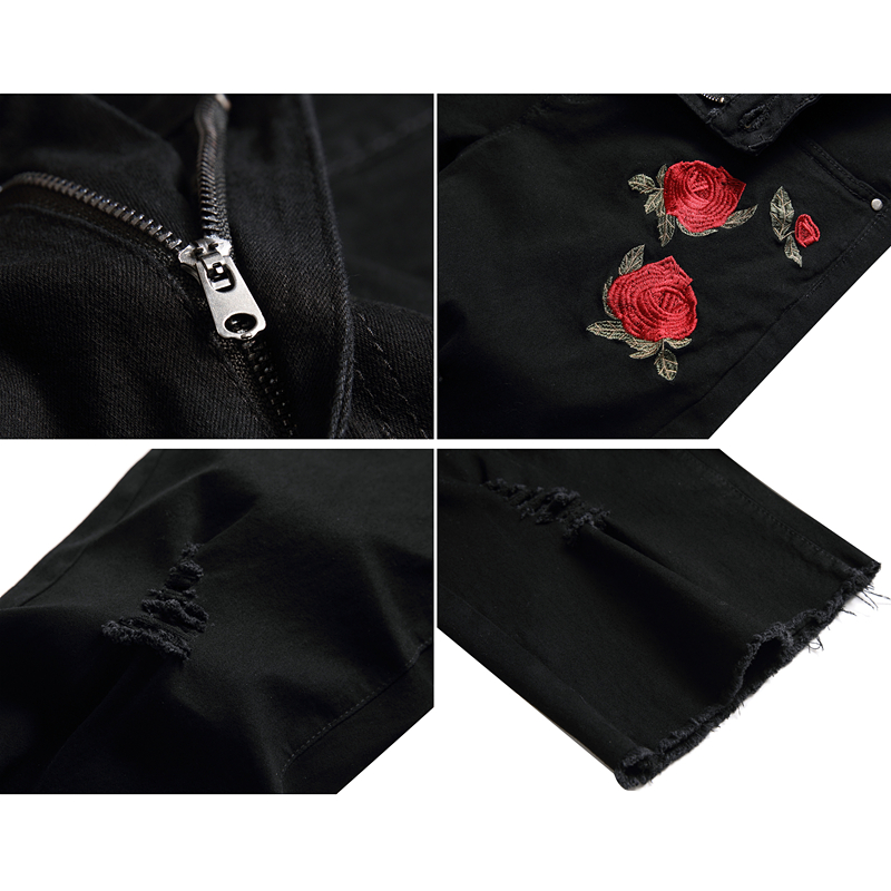 2026 Summer Men's Red Rose Emb - Shorts Denim Frayed のレビューと価格